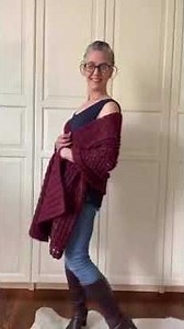 Wrapped In Red Wrapped Shawl crochet pattern