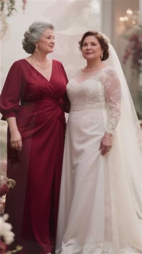 Modest & Elegant Burgundy and White Plus Size Mother of the Bride Outfits for Wedding”