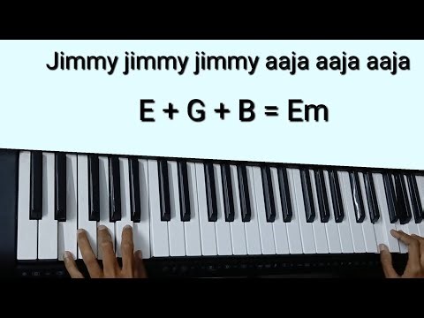 Jimmy Jimmy Aaja Tutorial(Chords+Melody) | Disco Dancer | Keyboard 