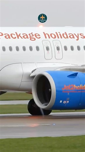 Condensation Vortex During Jet2 Takeoff