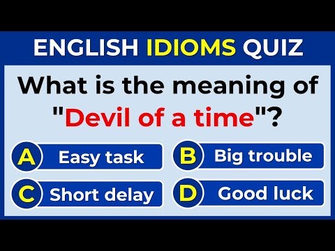 English Idioms Challenge | Only Experts Score 30/30!