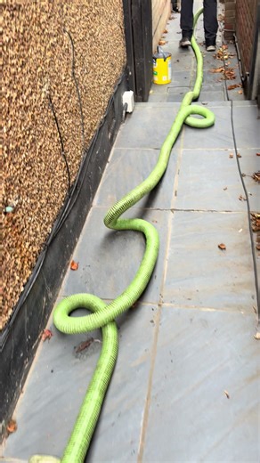The @Gutter Vacuum Systems Ltd Panther making light work of this three story domestic property. #gutters #exteriorcleaning #skyviewcleaning #essex #cleaningtiktok