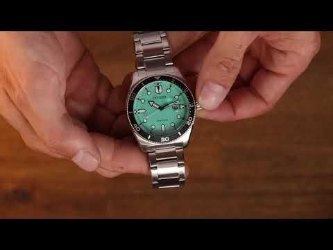 Citizen AW1760-81W Male Stainless steel turquoise 43mm