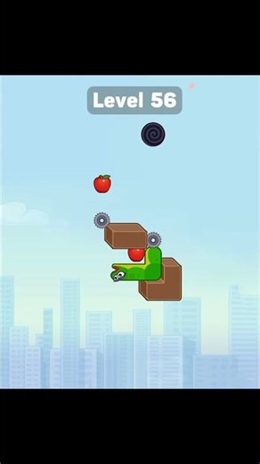 snake eating apple puzzle game Play video level-56