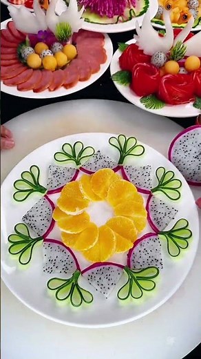 Fruit plate with blooming flowers #kitchen #food #fruit
