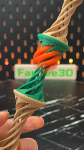 Fansee3D | 3D Printed Spiral Thread Pass-Through Sphere ⚡ Multilayer Fidget Toy #3dprinting #fidgettoy #spiraldesign #passthrough #opticalillusion... | Instagram