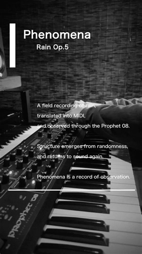 Rain → MIDI → Prophet 08 | Phenomena Rain Op.5