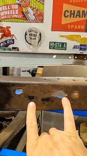 Repairing Small Holes & Cracks on 1932 Hot Rod Frame! | Bennetts Customs Co