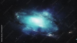 Cosmic background with galaxy in beautiful space with stars and dust.