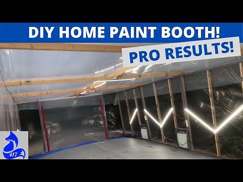 DIY HUGE! PAINT BOOTH - EASY UP EASY DOWN -MODULAR - PRO RESULTS