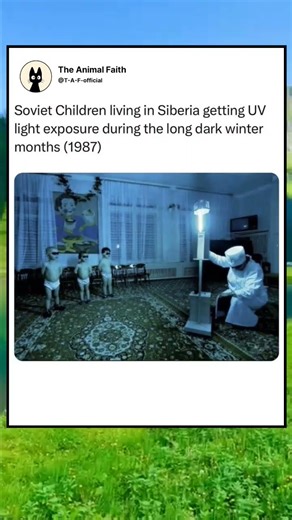 Soviet kids in Siberia getting their daily dose of UV light during the dark winter.