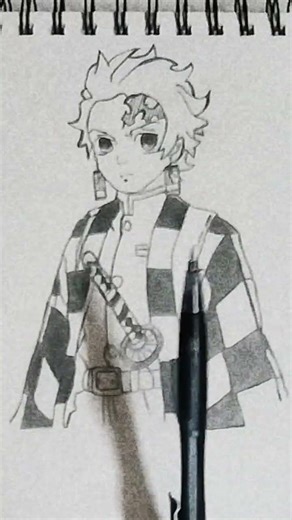 Draw tanjiro 💀🔥 #art #drawing #phonk #tanjiro