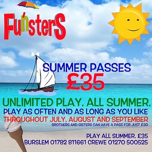 Unlimited play, all summer, for £35. | Funsters