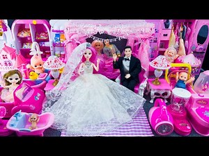 20 Minutes Satisfying With Unboxing Barbie Princess Play House & Kitchen Play Set Review Toys | ASMR
