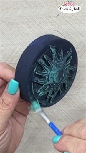 Pintando azul con técnica del pincel seco #diy #pintura #craft #manualidades