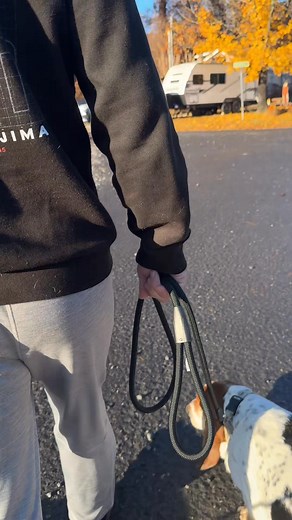 Harassing my husband is my love language. 😂 Also, friendly reminder to always carry a doggie bag, because if your dog is like ours and loves to poop while you walk, you don’t want Campground Karen sniffing around the background. 💩🐶 | Adventures with Gaby Gaby