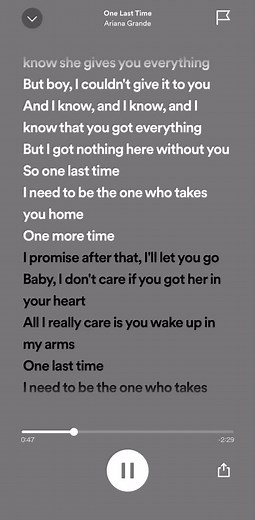 One More Time - ARIANA GRANDE #paroles #parole #music #musique #song #foryou #fyp #arianagrande