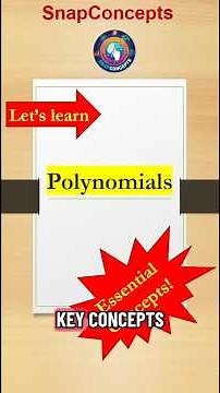 Polynomials: Key Concepts #maths #mathematics #exam #college #mathshorts #education #algebra #math