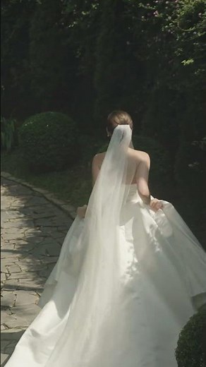 Elegant Satin Strapless Wedding Dress with High Slit | Modern Princess Bridal Gown Inspiration