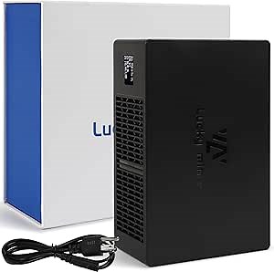 Bitcoins Miner Lotto Mining Device 3.2TH/S-4TH/S 2.4G WiFi SHA-256 Asic Chip BM1366 Portable LV08 Micro Silent Cryptocurrency Home Use BTC Miner Machine Solo Miner