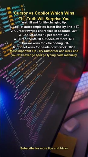 Cursor vs Copilot Which Wins #Shorts