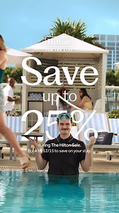 67K views | One stay saved! Now save on yours. Get up to 25% off when you book by 12/15. Terms apply. | Hilton | Facebook