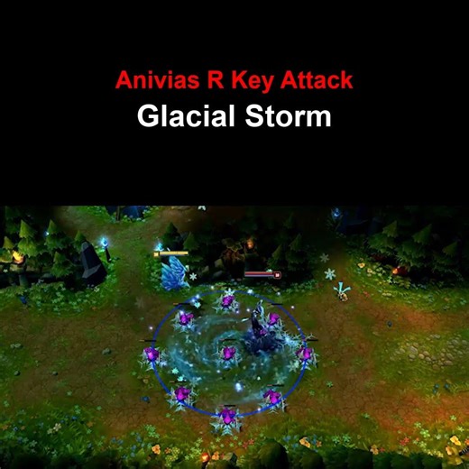 Anivia's R Key Attack: Glacial Storm