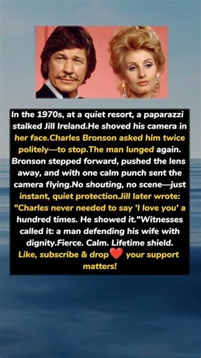 The moment Charles Bronson stepped up to silently defend Jill Ireland 🥊 #shortvideo