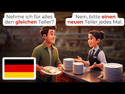 🇩🇪 Buffet Dining in German | A1-A2 | Learn German Fast for Beginners!