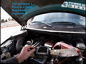 12V Cummins 1 to 2 Piece Grid heater Conversion, (quick helpful info)