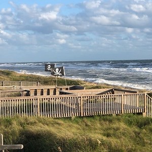 5.1K views · 49 reactions | Raging ocean today. Flags are standing with solid NE winds. Surf is out of control, overhead and still building. It’s looking like Friday we’ll see a change in wind direction. Check our forecast for the latest predictions at OBXsurfinfo.com | OBX Surf Info | Facebook