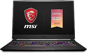 MSI GE75 Raider-653 17.3" Gaming Laptop 144Hz Display, Thin Bezel, Intel Core i9-9880H, NVIDIA GeForce RTX2070, 32GB, 1TB NVMe SSD