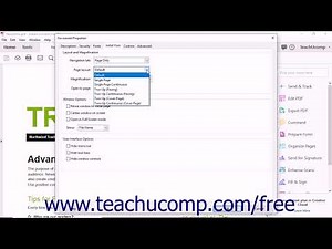 Acrobat Pro DC Initial View Settings for PDFs - Adobe Acrobat Pro DC Training Tutorial Course