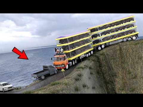Overloaded Trailer - the most dangerous road | Euro Truck Simulator 2