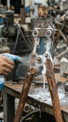 This rust removal hack actually works #tools #cleaning #satisfying