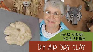 Faux Stone Mayan Sculpture Made With DIY Air Dry Clay • Ultimate Paper Mache