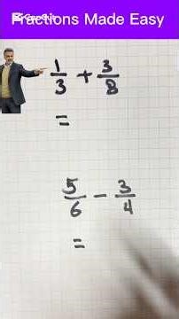 Adding & Subtracting Fractions with Different Denominators #fractions #mathshorts #learnmath