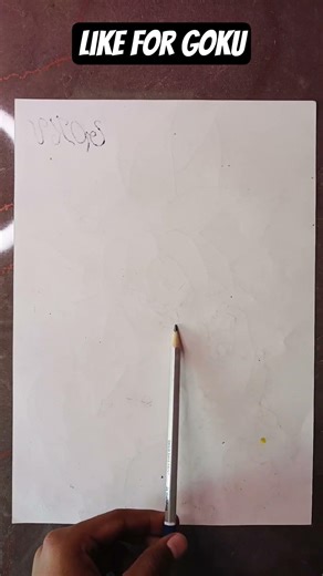 Goku Realistic anime sketch 🔥| Pastel colour |#shorts #goku