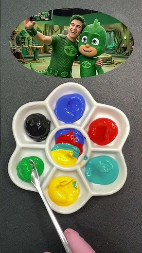 PJ Masks colour mixing #satisfying #art #colourmixing #colors