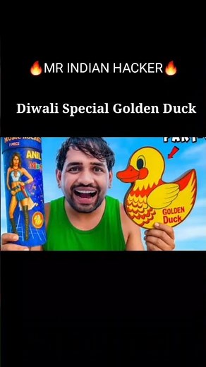 Diwali Special Golden Duck 🤗 | mr Indian hacker | #diwali #patakhe #testing #experiment #shorts