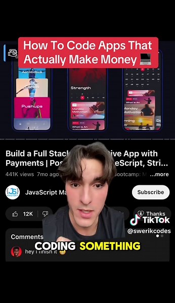 Replying to @david morales816 How to code apps that make money… #coding #ai #apps #mobileapp #appdevelopment #computerscience #learntocode #dev #softwareengineer