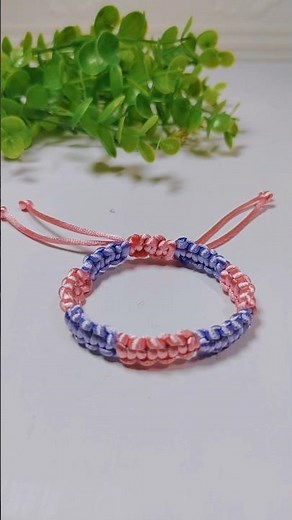 2 colours macrame bracelet tutorial #macramebracelet #paracordknots