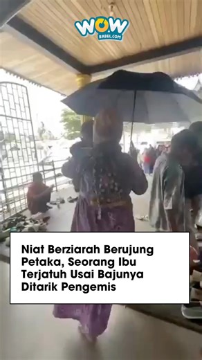 Viral Video Ibu Terjatuh Saat Berziarah