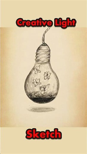 Drawing a Creative Light Bulb #Shorts #ArtCircle #Drawing