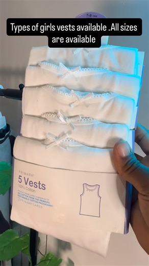 KIDS OUTFITS| BACK TO SCHOOL|CHILDRENS ESSENTIALS IN ACCRA on Instagram: "100% cotton vests for girls PRICE 160ghc for a pack of 5 TO ORFER PLEASE SEND A DM OR TAP ON WHATSAPP LINK IN BIO #kidsvests #babyshop"