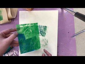 Printmaking: Monoprint with plastic