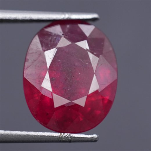 Deep Red Glass-filled Ruby Stone, Certified Loose Gem, Oval Faceted, Bangkok Source, Ideal for Rings or Pendants - Etsy