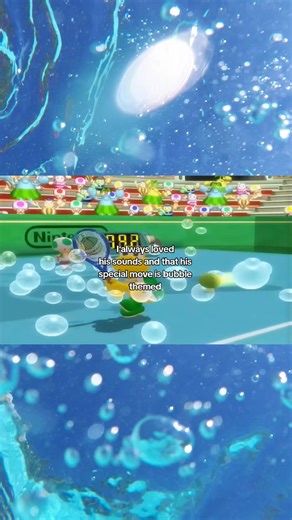 Koopa troopa in super mario tennis got that nostalgic feel #supermario #koopatroopa #nostalgiagame #mariopowertennis #bubbles