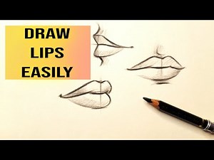 Draw Lips from different angles EASILY step by step TUTORIAL | How to draw lips/lip with pencil