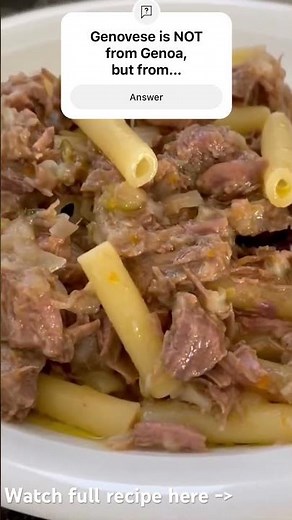 GENOVESE beef onion ragù from Napoli